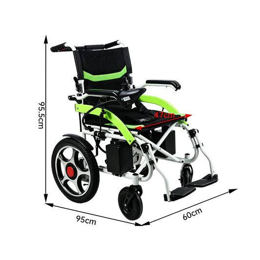 MediHilf A02Elektrischer Rollstuhl aus Aluminium – faltbar, leicht, Dual-Motor 2×250W