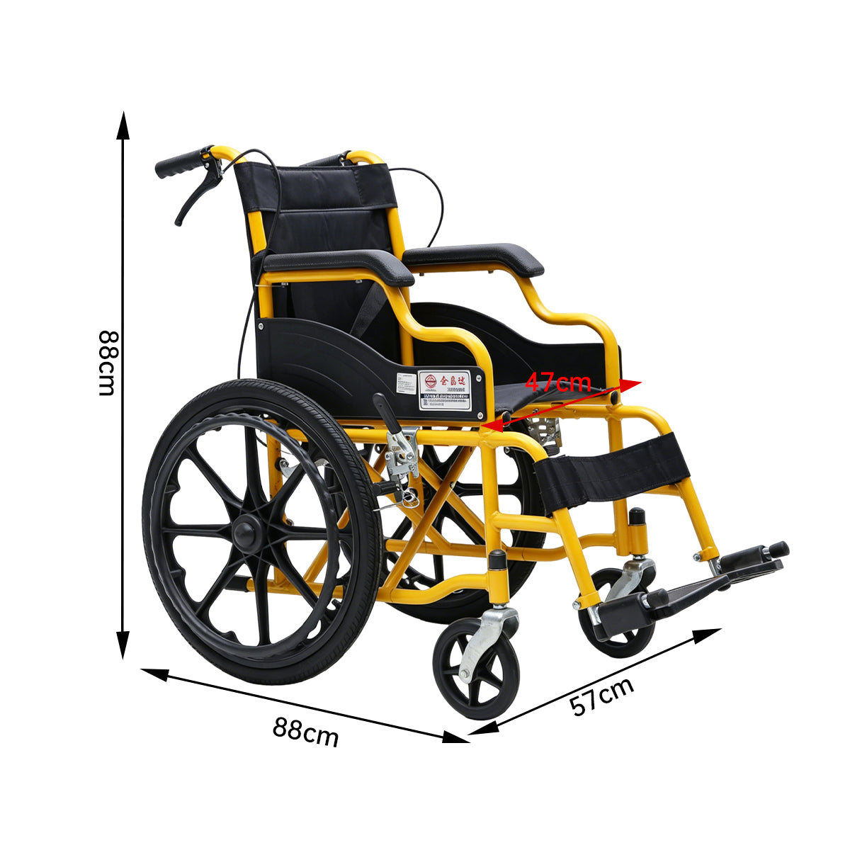 K1 ultraleichter Rollstuhl 11 kg – faltbar & transportfreundlich
