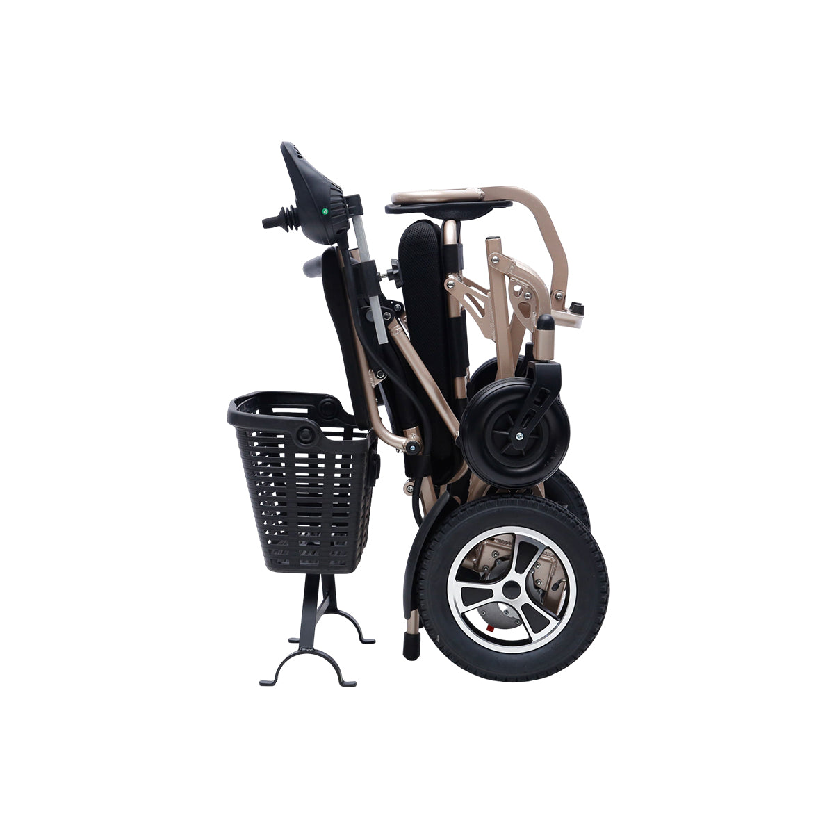 MediHilf Elektrischer Rollstuhl aus Aluminium – faltbar, leicht, Dual-Motor 2×250W